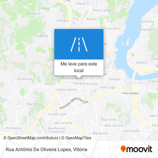 Rua Antônio De Oliveira Lopes mapa