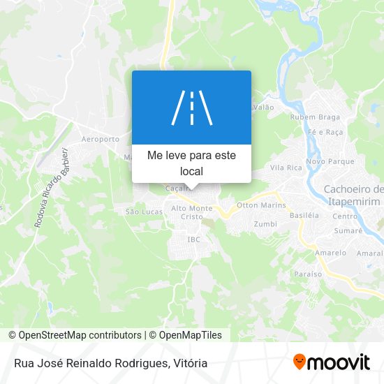 Rua José Reinaldo Rodrigues mapa