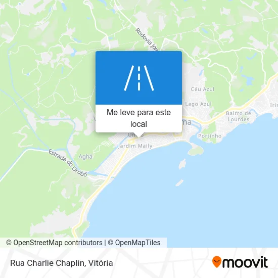 Rua Charlie Chaplin mapa