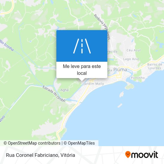 Rua Coronel Fabriciano mapa