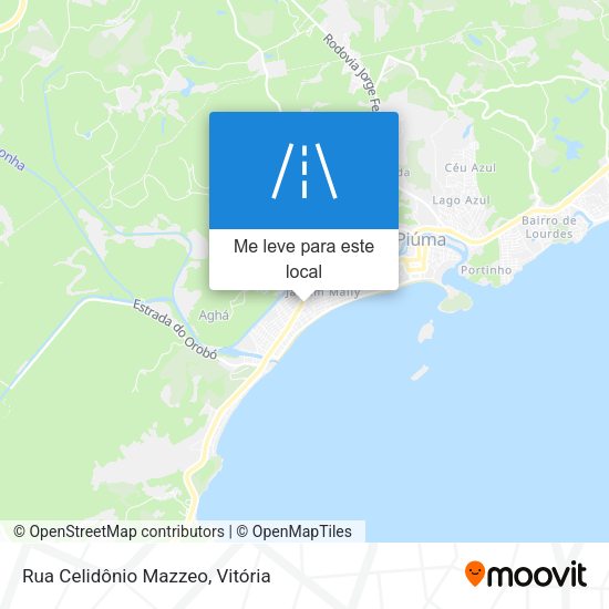 Rua Celidônio Mazzeo mapa
