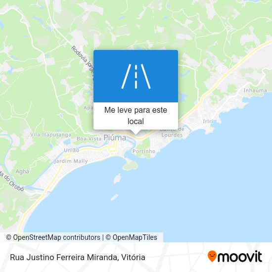 Rua Justino Ferreira Miranda mapa