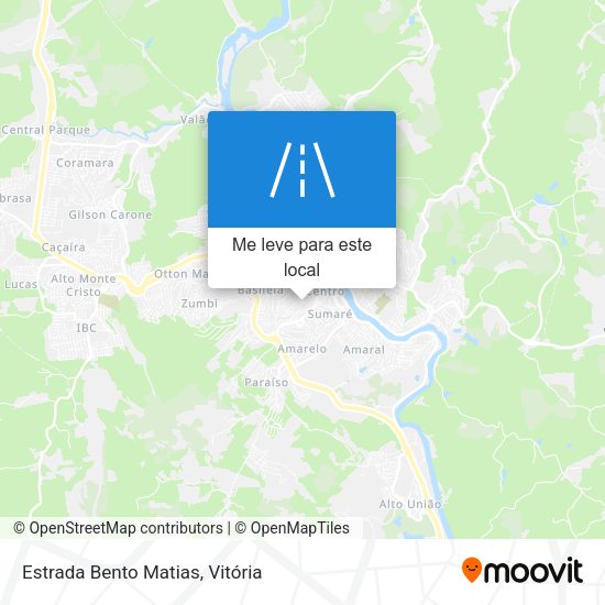 Estrada Bento Matias mapa