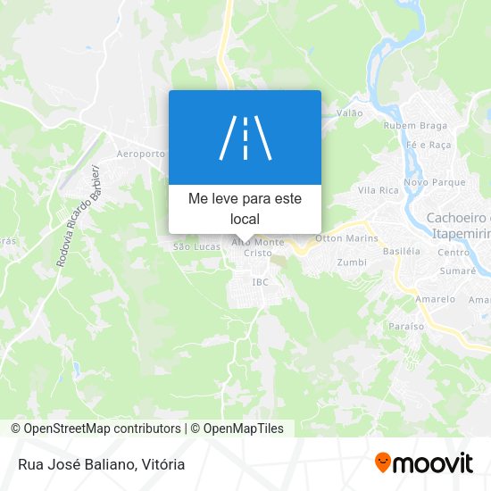 Rua José Baliano mapa