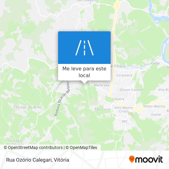 Rua Ozório Calegari mapa