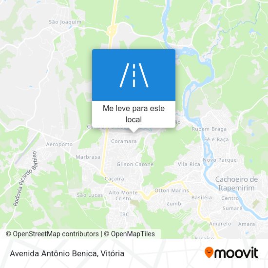 Avenida Antônio Benica mapa