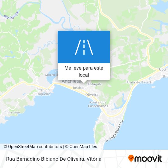 Rua Bernadino Bibiano De Oliveira mapa