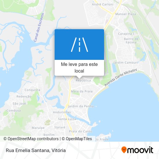 Rua Emelia Santana mapa