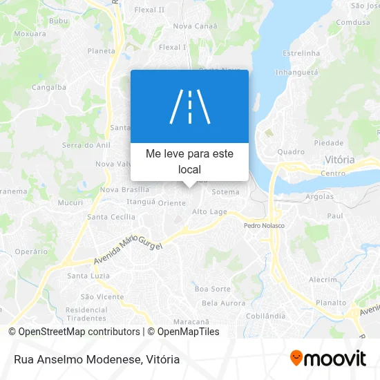 Rua Anselmo Modenese mapa