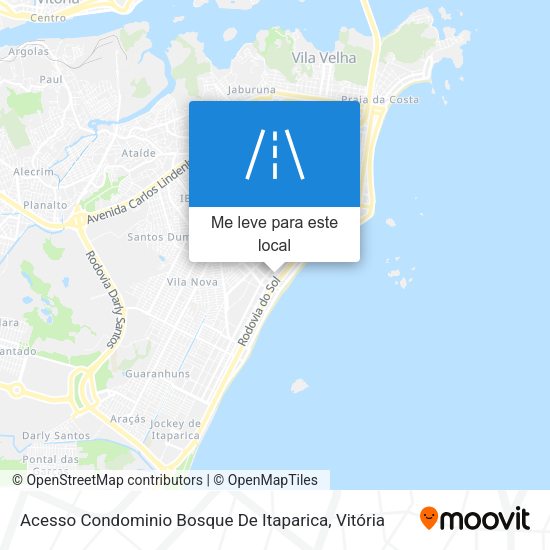 Acesso Condominio Bosque De Itaparica mapa