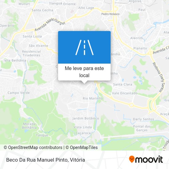 Beco Da Rua Manuel Pinto mapa