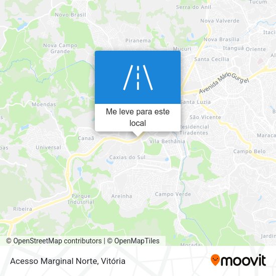Acesso Marginal Norte mapa