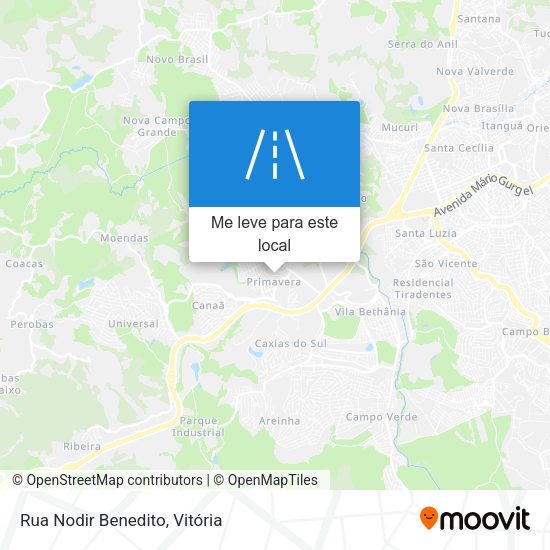 Rua Nodir Benedito mapa