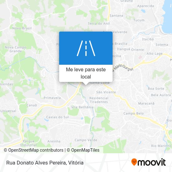 Rua Donato Alves Pereira mapa