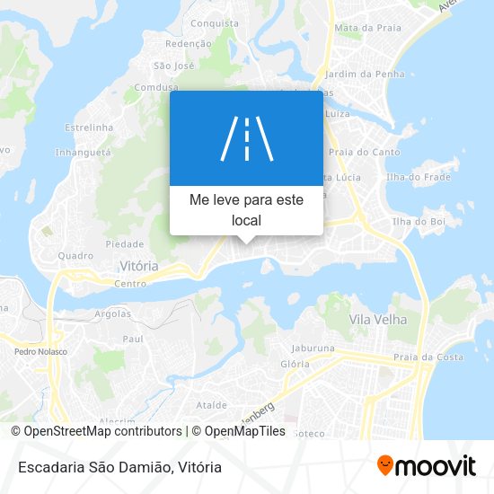Escadaria São Damião mapa