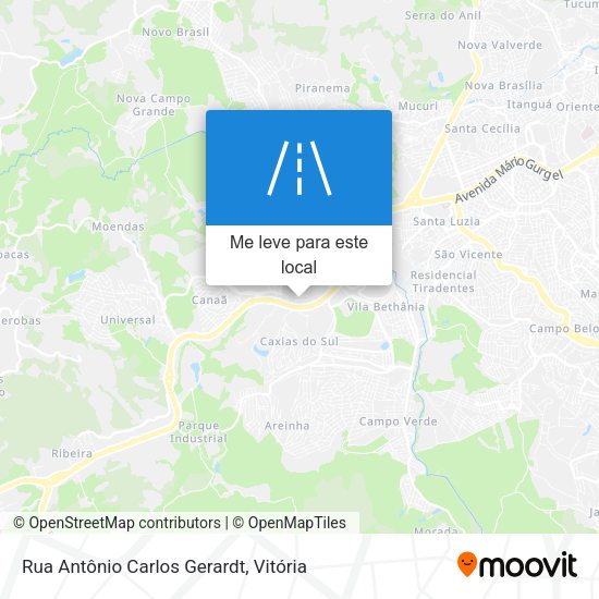 Rua Antônio Carlos Gerardt mapa