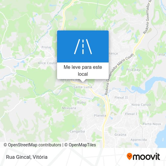 Rua Gincal mapa