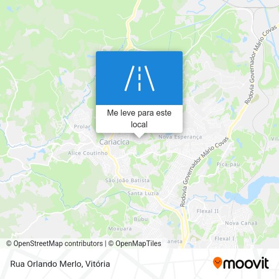 Rua Orlando Merlo mapa