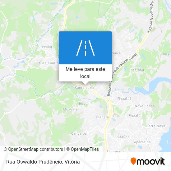 Rua Oswaldo Prudêncio mapa