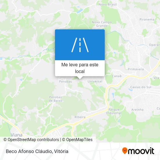 Beco Afonso Cláudio mapa