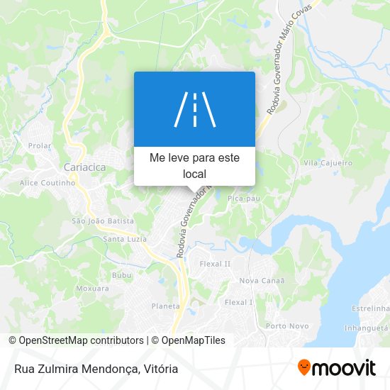 Rua Zulmira Mendonça mapa