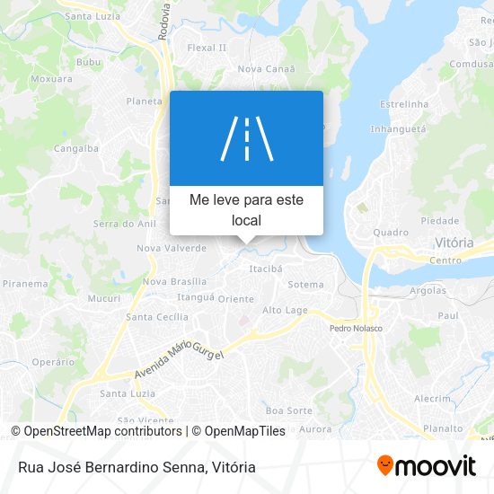 Rua José Bernardino Senna mapa