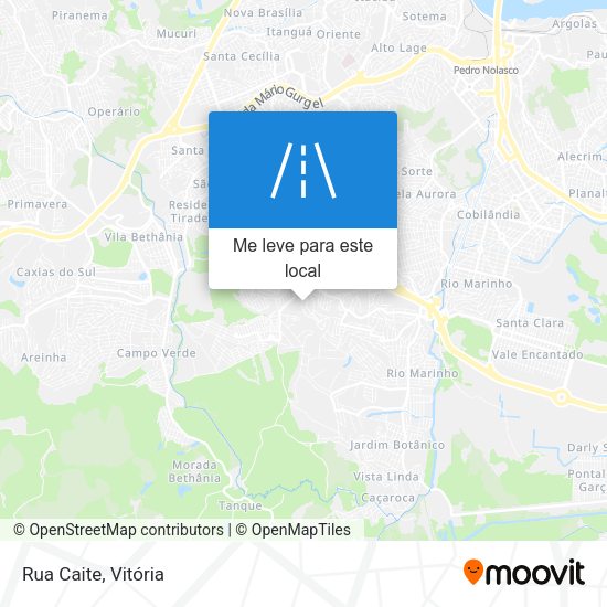 Rua Caite mapa