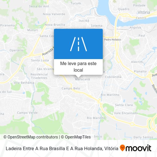 Ladeira Entre A Rua Brasilla E A Rua Holanda mapa