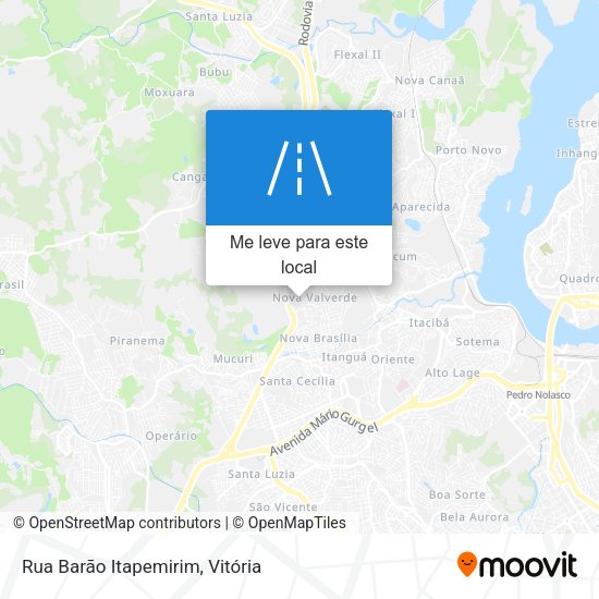 Rua Barão Itapemirim mapa
