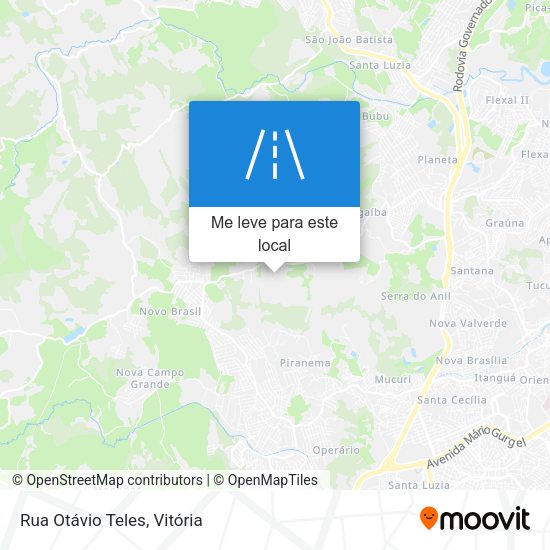 Rua Otávio Teles mapa