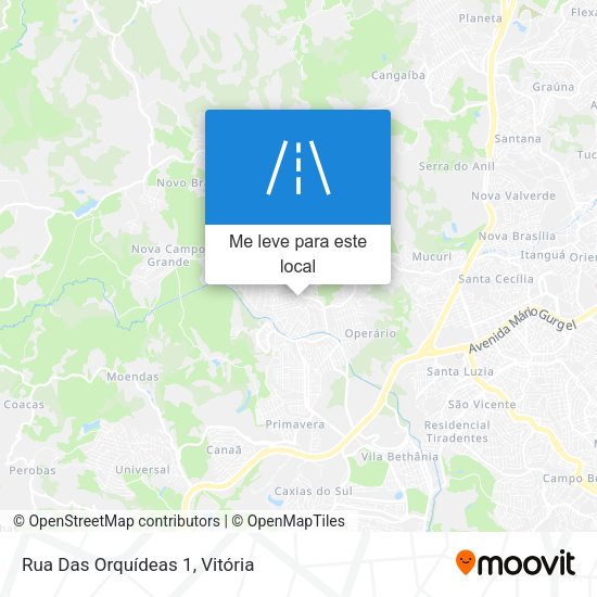 Rua Das Orquídeas 1 mapa