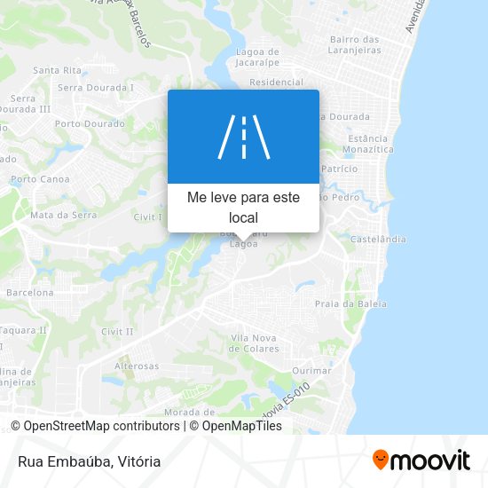 Rua Embaúba mapa