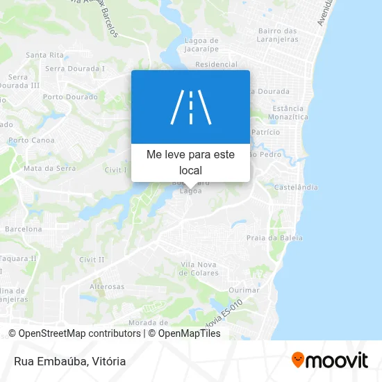 Rua Embaúba mapa