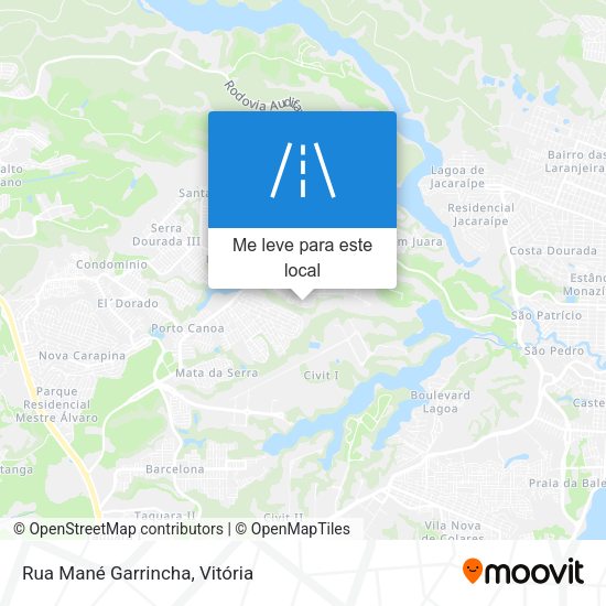 Rua Mané Garrincha mapa