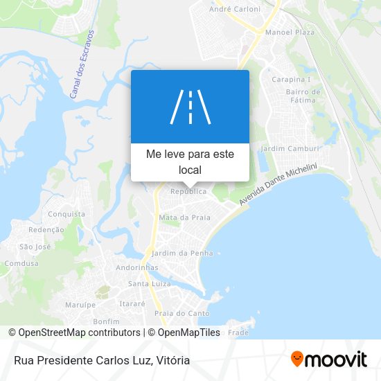 Rua Presidente Carlos Luz mapa