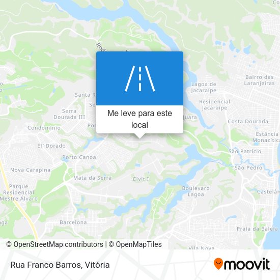 Rua Franco Barros mapa