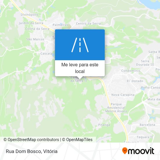 Rua Dom Bosco mapa
