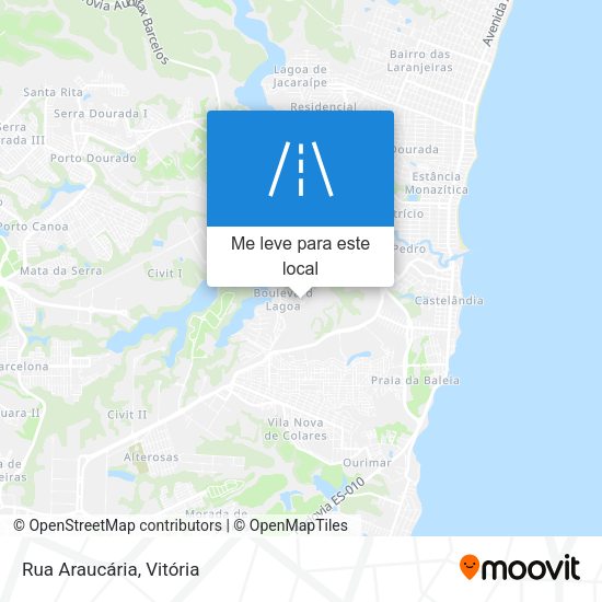 Rua Araucária mapa