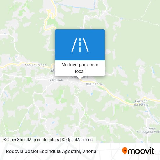 Rodovia Josiel Espíndula Agostini mapa