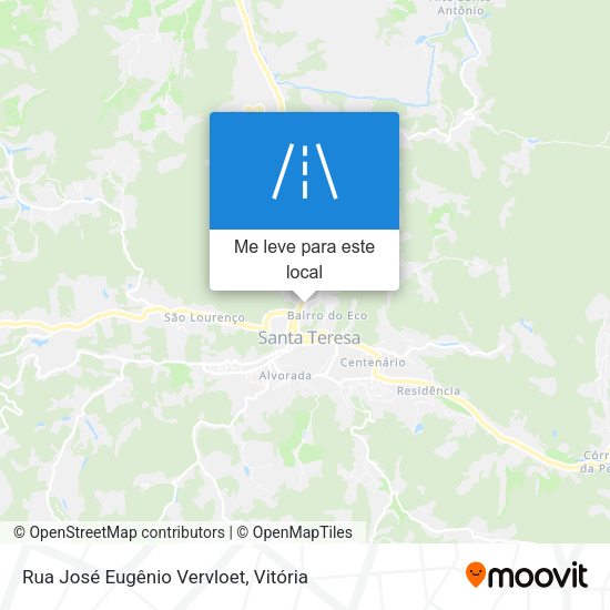 Rua José Eugênio Vervloet mapa