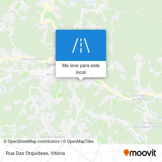 Rua Das Orquídeas mapa