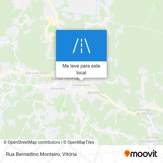 Rua Bernadino Monteiro mapa