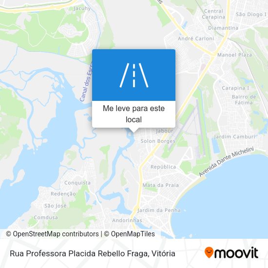 Rua Professora Placida Rebello Fraga mapa