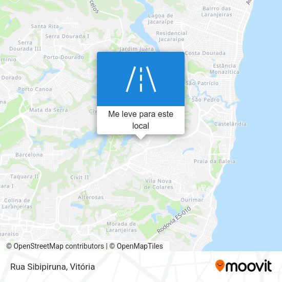 Rua Sibipiruna mapa