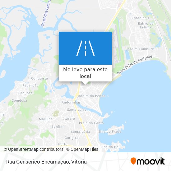 Rua Genserico Encarnação mapa