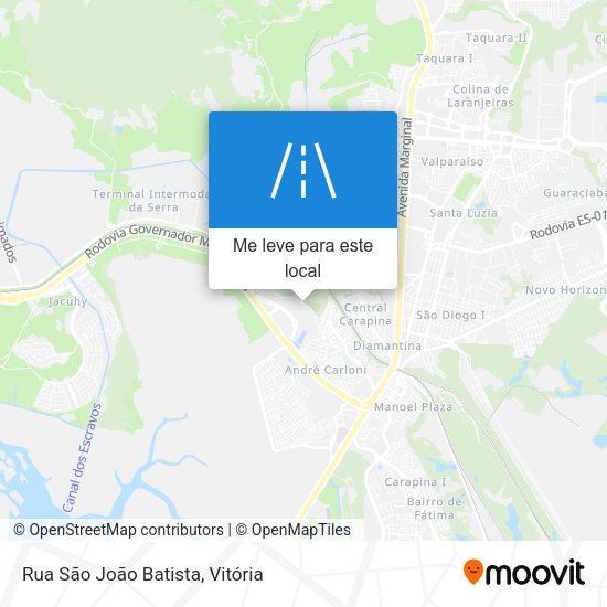 Rua São João Batista mapa
