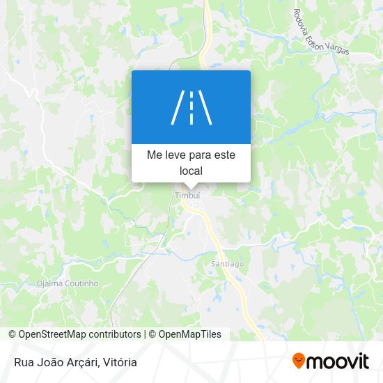 Rua João Arçári mapa