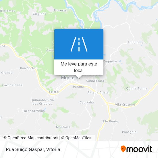 Rua Suíço Gaspar mapa