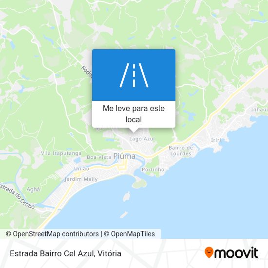 Estrada Bairro Cel Azul mapa