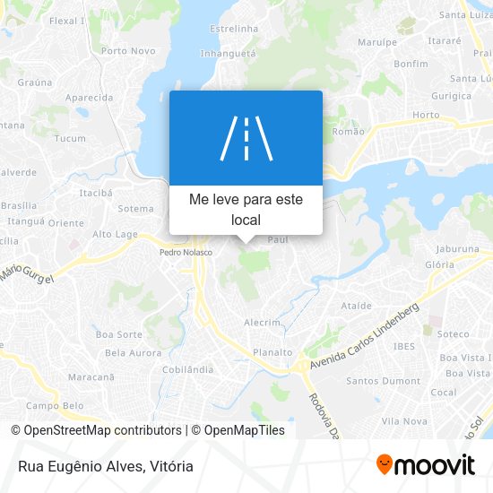 Rua Eugênio Alves mapa